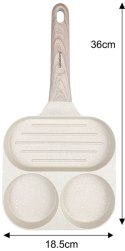 PATELNIA MARMURKOWA 3 W 1 DO JAJEK NALEŚNIKÓW PLACKÓW GRILL KLAUSBERG KB-7818 BEŻOWA PATELNIA MARMURKOWA 3 W 1 DO JAJEK NALEŚNIKÓW PLACKÓW GRILL KLAUSBERG KB-7818 BEŻOWA