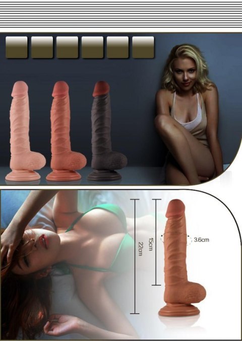 8.5"" Real Extreme Dildo Flesh 8.5"" Real Extreme Dildo Flesh