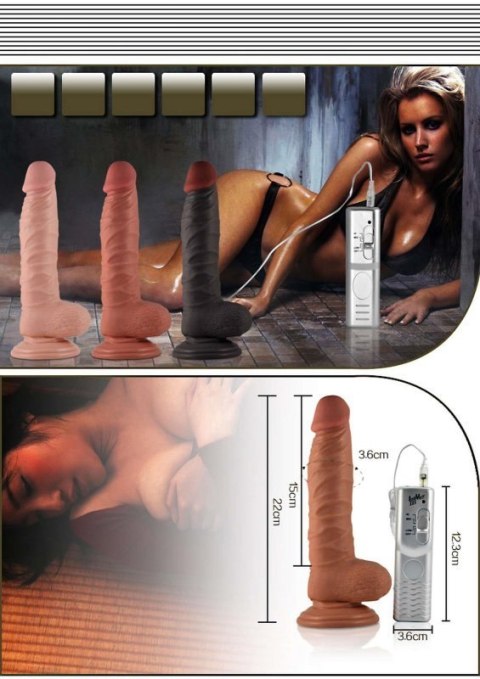 8.5"" Real Extreme Vibrating Dildo Flesh 8.5"" Real Extreme Vibrating Dildo Flesh