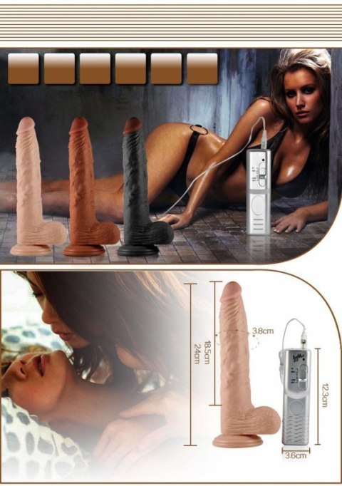 9.5'' Real Extreme Vibrating Dildo Flesh 9.5'' Real Extreme Vibrating Dildo Flesh