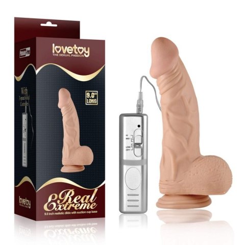 9"" Real Extreme Vibrating Dildo Flesh 9"" Real Extreme Vibrating Dildo Flesh