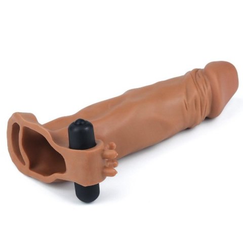 Add 2"" Pleasure X Tender Vibrating Penis Sleeve Brown Add 2"" Pleasure X Tender Vibrating Penis Sleeve Brown