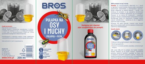 BROS - pułapka z płynem na osy i muchy BROS - pułapka z płynem na osy i muchy
