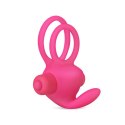 Power Clit Duo Silicone Cockring Pink