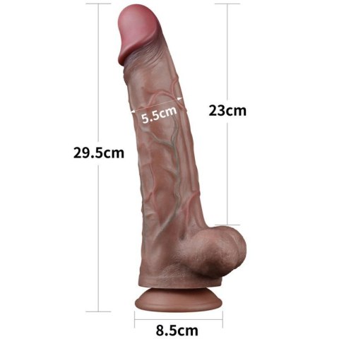 11.5'' Dual Layered Platinum Silicone Cock 11.5'' Dual Layered Platinum Silicone Cock