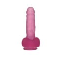 7"" Jelly Studs Crystal Dildo Medium Pink
