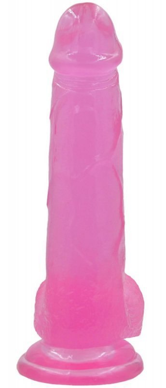 8"" Jelly Studs Crystal Dildo Large Pink 8"" Jelly Studs Crystal Dildo Large Pink