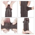 9.0&#039;&#039; Sliding Skin Dual Layer Dong - Black