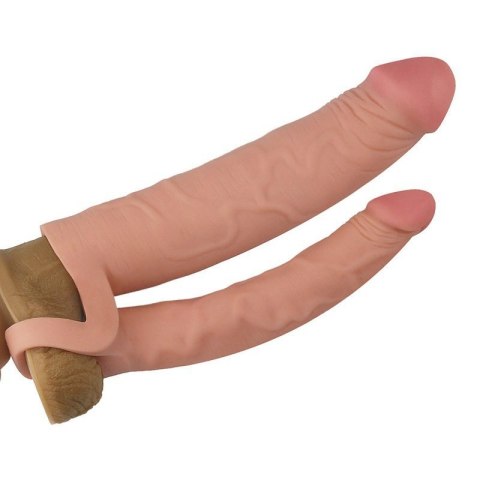 Add 2"" Pleasure X Tender Double Penis Sleeve Add 2"" Pleasure X Tender Double Penis Sleeve