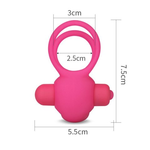 Power Clit Duo Silicone Cockring Pink Power Clit Duo Silicone Cockring Pink
