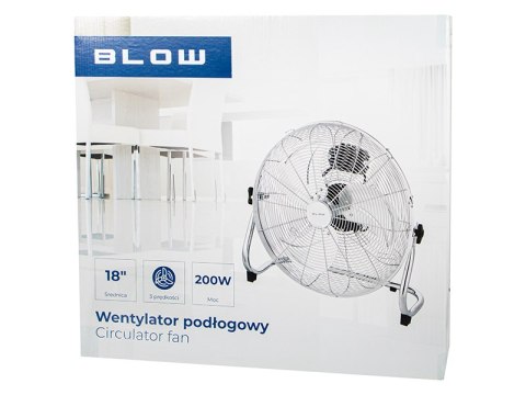 44-065# Wentylator podłogowy 18"/45cm 200w cyrkulator srebrny 44-065# Wentylator podłogowy 18"/45cm 200w cyrkulator srebrny