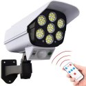 AK333A Lampa solarna 77 led atrapa kamery biała