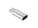 Adapter Przejściówka Micro USB - USB typu C M-Life srebrna Adapter Przejściówka Micro USB - USB typu C M-Life srebrna