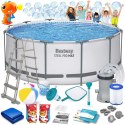 BASEN OGRODOWY STELAŻOWY 366 X 122 ĆM 18W1 BESTWAY 56420 + MASZYNKA DO BANIEK GRATIS
