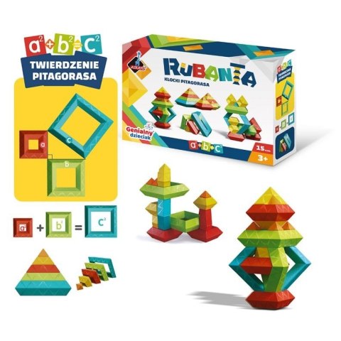 Klocki pitagorasa rubanta 15 elementów Klocki pitagorasa rubanta 15 elementów