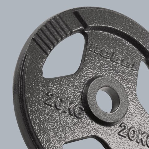 Obciążenie żeliwne olimpijskie 20kg, otwór 51mm, talerz z uchwytami, REBEL ACTIVE Obciążenie żeliwne olimpijskie 20kg, otwór 51mm, talerz z uchwytami, REBEL ACTIVE