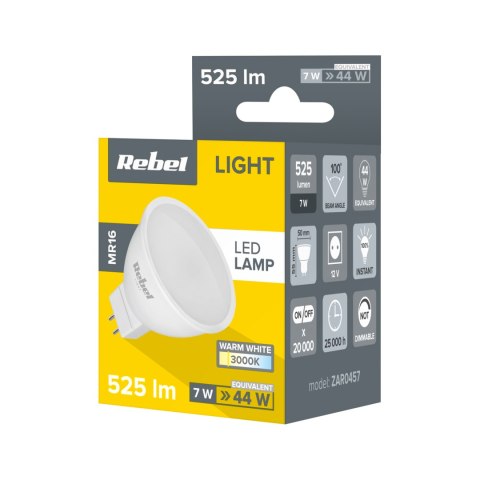 Żarówka, lampa LED 7W MR16 3000K, 12V Żarówka, lampa LED 7W MR16 3000K, 12V