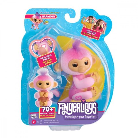 Figurka interaktywna fingerlings małpka różowa harmony Figurka interaktywna fingerlings małpka różowa harmony