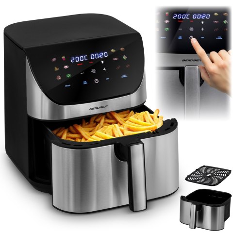 Frytkownica beztłuszczowa Air fryer Berdsen BD-659 srebrna Frytkownica beztłuszczowa Air fryer Berdsen BD-659 srebrna