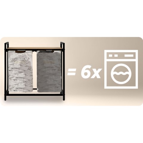 Kosz na pranie bieliznę dwukomorowy na stelażu 80 l Massido Kosz na pranie bieliznę dwukomorowy na stelażu 80 l Massido