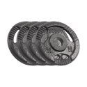 Obciążenie żeliwne olimpijskie zestaw 4x2.5kg, otwór 51mm, talerz z uchwytami, REBEL ACTIVE