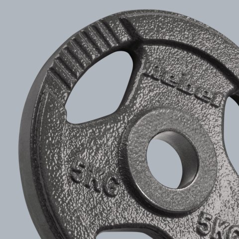 Obciążenie żeliwne olimpijskie zestaw 4x5kg, otwór 51mm, talerz z uchwytami, REBEL ACTIVE Obciążenie żeliwne olimpijskie zestaw 4x5kg, otwór 51mm, talerz z uchwytami, REBEL ACTIVE