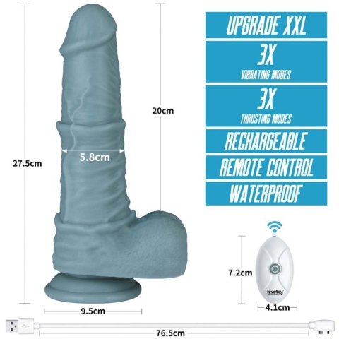 11'' Rechargeable Thrusting and Vibrating Silicone Dildo with Remote 11'' Rechargeable Thrusting and Vibrating Silicone Dildo with Remote