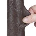 8.5&#039;&#039; Sliding Skin Dual Layer Dong Black
