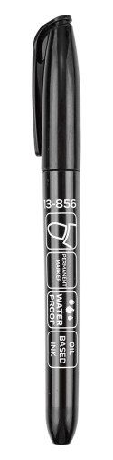 Marker budowlany, czarny, permanentny, wodoodporny, olejowy, 4 szt