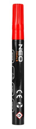 Marker budowlany gruby, 4 kolory, permanentny, wodoodporny, lakierowy, aluminiowy, 4 szt