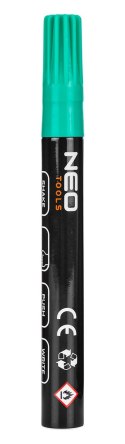 Marker budowlany gruby, 4 kolory, permanentny, wodoodporny, lakierowy, aluminiowy, 4 szt