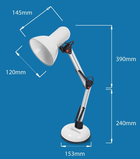 ELD112W Esperanza lampka biurkowa e27 avior biała ELD112W Esperanza lampka biurkowa e27 avior biała