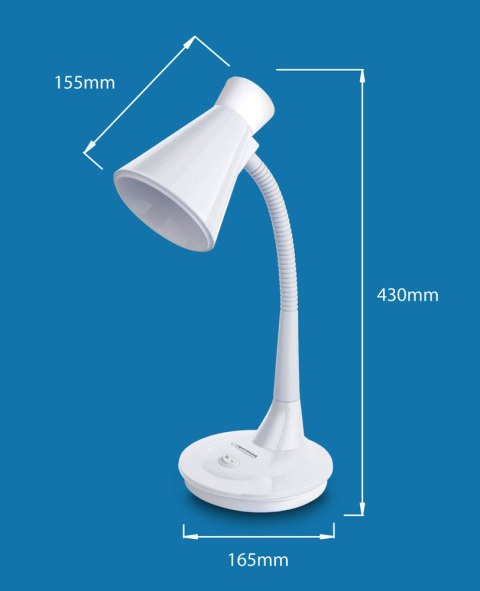 ELD115W Esperanza lampka biurkowa e27 diadem biała ELD115W Esperanza lampka biurkowa e27 diadem biała