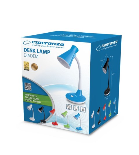 ELD115W Esperanza lampka biurkowa e27 diadem biała ELD115W Esperanza lampka biurkowa e27 diadem biała