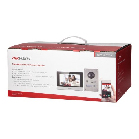 HIKVISION DS-KIS703-P zestaw wideodomofonowy 2-żyłowy jednorodzinny z monitorem 7" i kamerą Full HD i sterowaniem z aplikacji, m HIKVISION DS-KIS703-P zestaw wideodomofonowy 2-żyłowy jednorodzinny z monitorem 7" i kamerą Full HD i sterowaniem z aplikacji, m