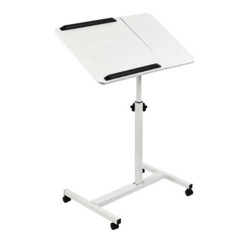 Mobilne biurko/stand na laptop Maclean, białe, regulacja wysokośc 56-86cm, max. 30kg , MC-121 W Mobilne biurko/stand na laptop Maclean, białe, regulacja wysokośc 56-86cm, max. 30kg , MC-121 W