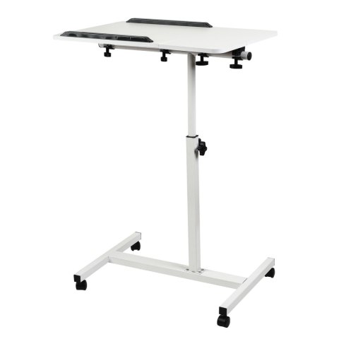 Mobilne biurko/stand na laptop Maclean, białe, regulacja wysokośc 56-86cm, max. 30kg , MC-121 W Mobilne biurko/stand na laptop Maclean, białe, regulacja wysokośc 56-86cm, max. 30kg , MC-121 W
