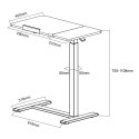 Mobilne biurko/stand na laptop Maclean, białe, regulacja wysokośc 76-109cm, max. 30kg , MC-120 B