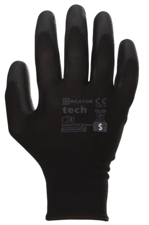 Rękawice Robocze MERCATOR Tech Black+Black PU - 1 Para (8 - M) Rękawice Robocze MERCATOR Tech Black+Black PU - 1 Para (8 - M)