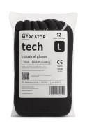 Rękawice Robocze MERCATOR Tech Black+Black PU - 12 Par (8 - M)