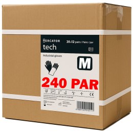 Rękawice Robocze MERCATOR Tech Black+Black PU - 240 Par (8 - M)
