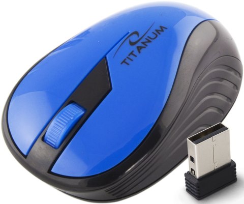 TM114B Mysz bezprzewodowa 2.4GHz 3D optyczna USB Rainbow niebieska TM114B Mysz bezprzewodowa 2.4GHz 3D optyczna USB Rainbow niebieska