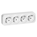 Gniazdo poczwórne ToDo 2P+Z Schuko IP20, 16A, 230V AC, biały, 8 sztuk