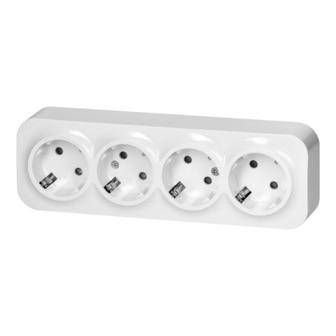 Gniazdo poczwórne ToDo 2P+Z Schuko IP20, 16A, 230V AC, biały, 8 sztuk Gniazdo poczwórne ToDo 2P+Z Schuko IP20, 16A, 230V AC, biały, 8 sztuk