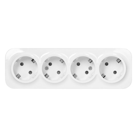 Gniazdo poczwórne ToDo 2P+Z Schuko IP20, 16A, 230V AC, biały Gniazdo poczwórne ToDo 2P+Z Schuko IP20, 16A, 230V AC, biały