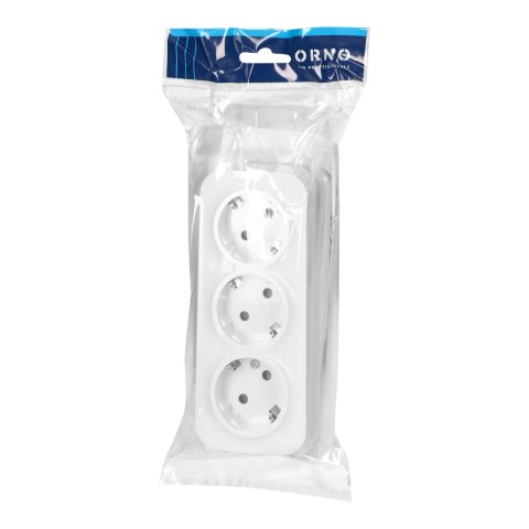 Gniazdo potrójne ToDo 2P+Z Schuko IP20, 16A, 230V AC, biały Gniazdo potrójne ToDo 2P+Z Schuko IP20, 16A, 230V AC, biały
