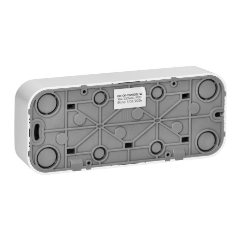 Gniazdo potrójne ToDo 2P+Z Schuko IP20, 16A, 230V AC, biały Gniazdo potrójne ToDo 2P+Z Schuko IP20, 16A, 230V AC, biały