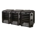 Kompostownik modułowy trzykomorowy 1200L czarny IKSM1200C-S411