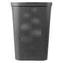 Kosz na bieliznę Curver Infinity Recycled 60L ciemny szary