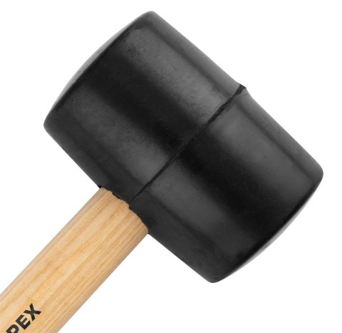 Młotek gumowy 60 mm/400 g, trzonek drewniany Młotek gumowy 60 mm/400 g, trzonek drewniany